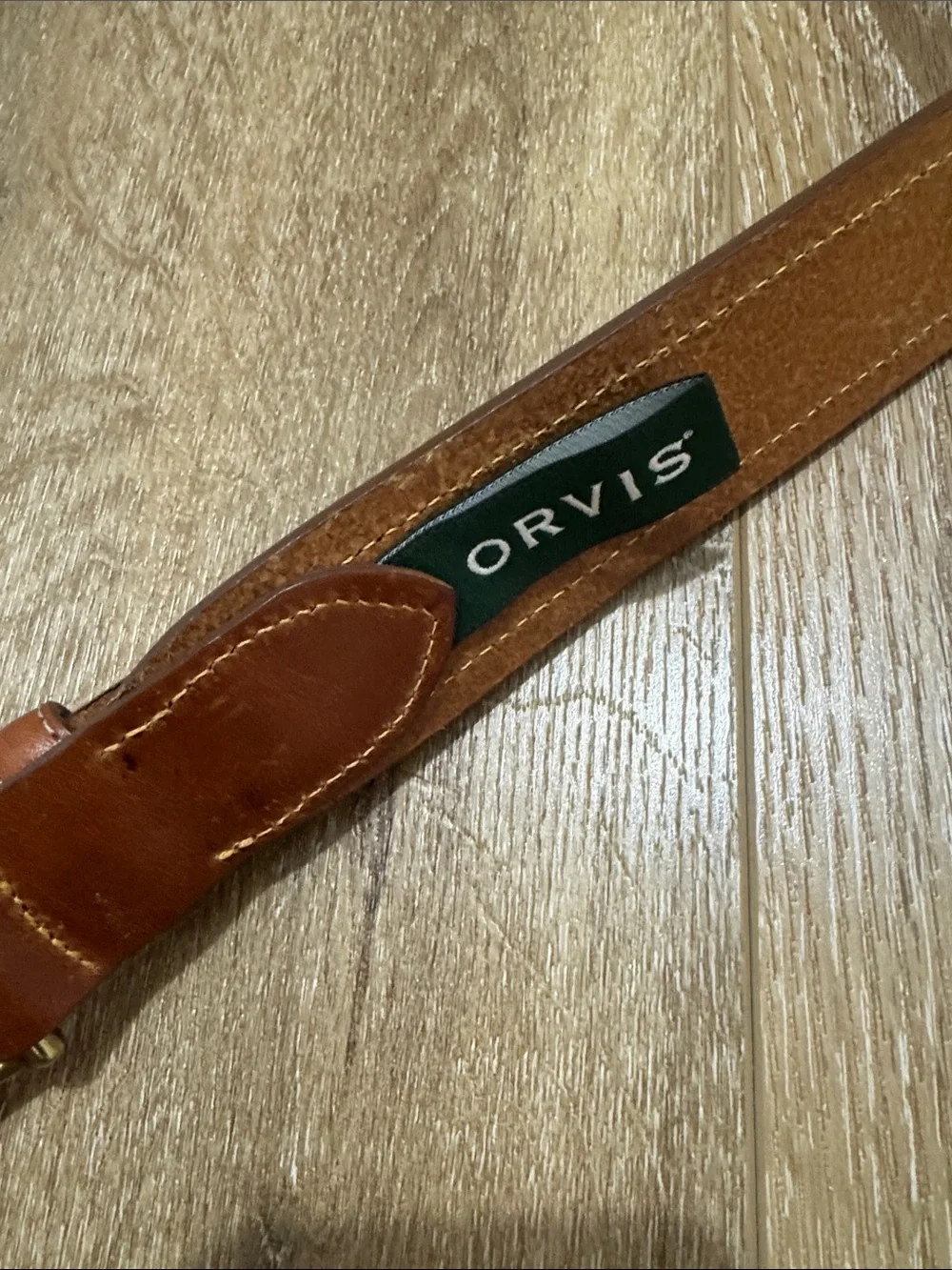 Vintage Orvis Embroidered Leather-Trim Women's fish Belt